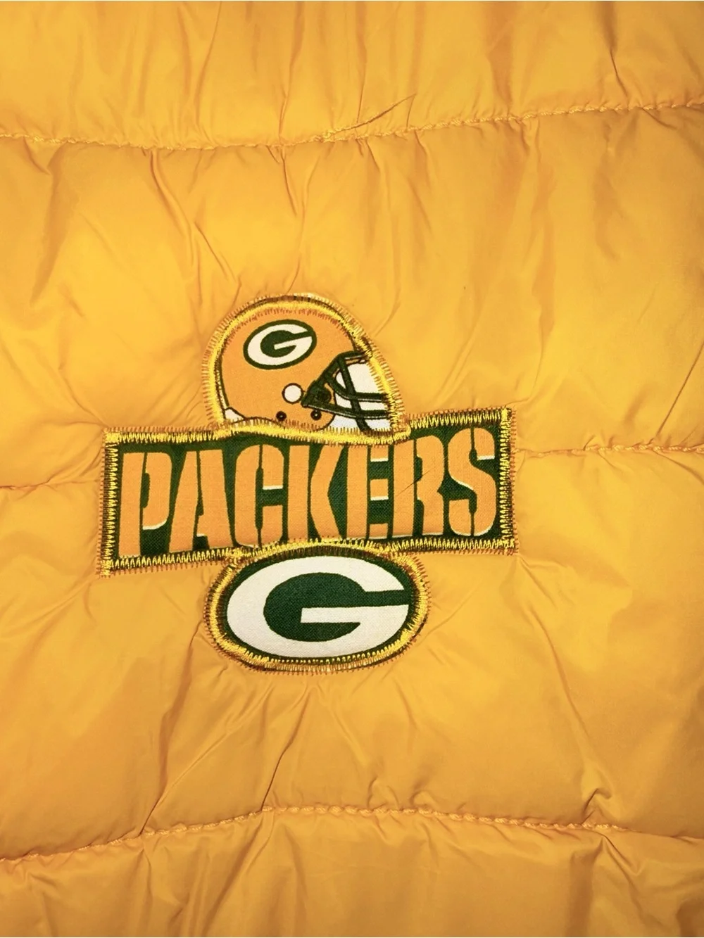 Old Navy Green Bay Packers Kids 5T Puffer Vest Fleece Lined NFL